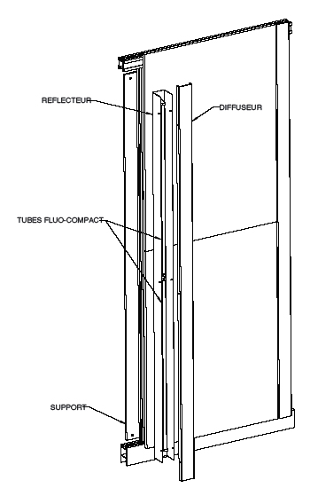 Eclairage vertical intégré